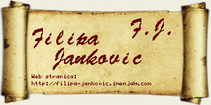 Filipa Janković vizit kartica